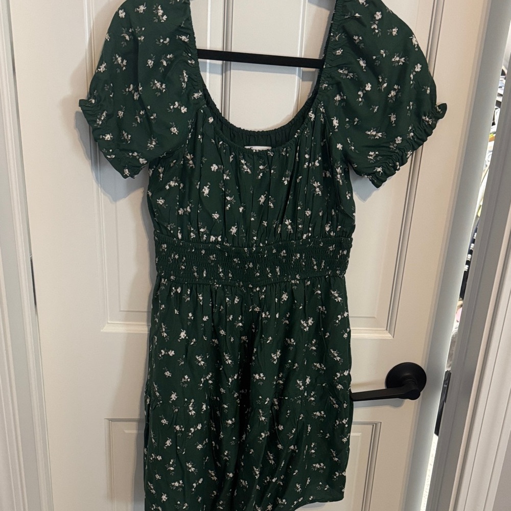 Hollister Green Floral Romper